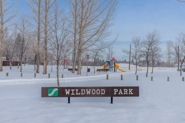 Wildwood Park Está Localizado Bairro Wildwood Saskatoon — Fotografia de Stock