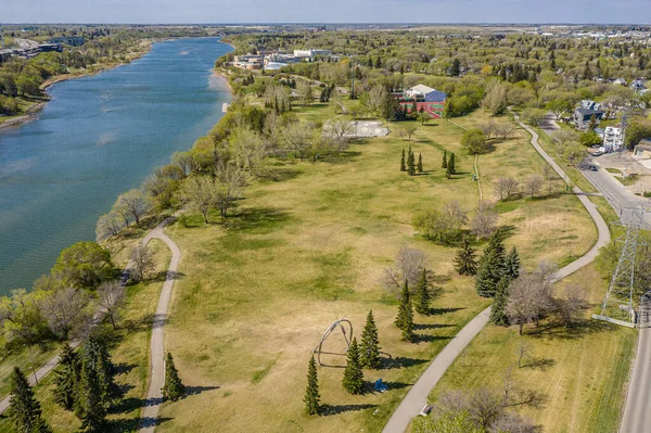Victoria Park Ligger Riversdale Stadsdelen Saskatoon — Stockfoto