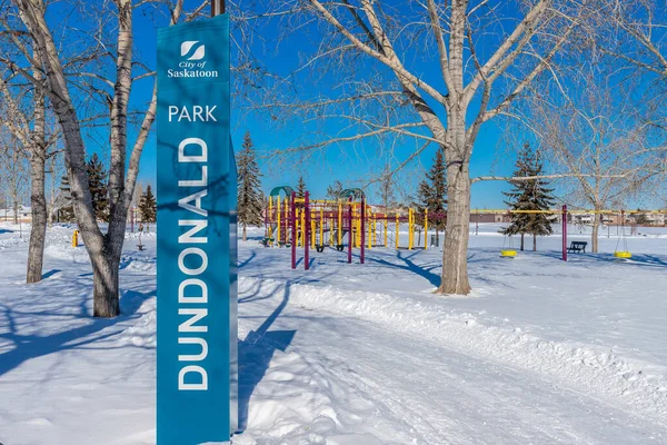 Dundonald Park Ligger Dundonald Stadsdelen Saskatoon — Stockfoto
