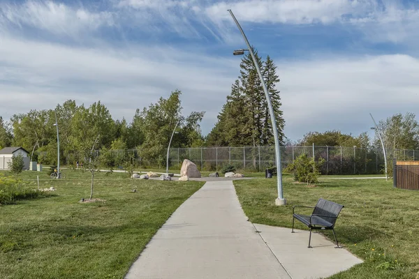 Prebble Park Encuentra Barrio Evergreen Saskatoon — Foto de Stock