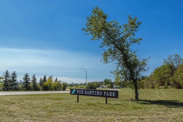 Pcr Banting Park Encuentra Barrio River Heights Saskatoon —  Fotos de Stock