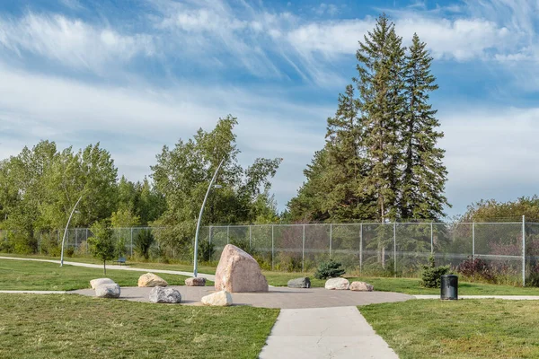 Prebble Park Encuentra Barrio Evergreen Saskatoon — Foto de Stock
