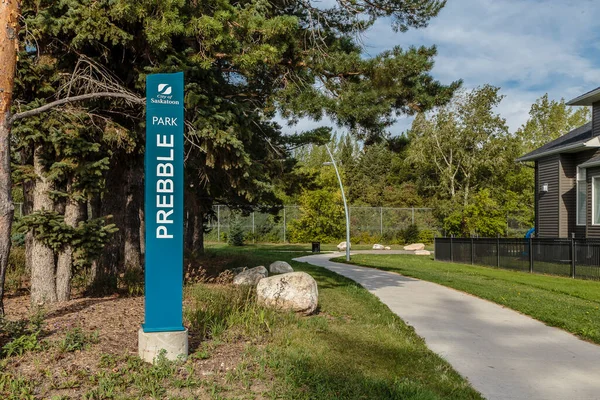Prebble Park Est Situé Dans Quartier Evergreen Saskatoon — Photo