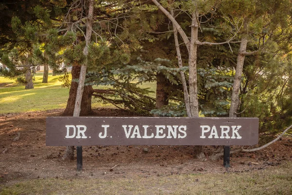 ヴァレンズ パーク博士は サスカトンのケルシー ウッドラウン地区に位置しています — ストック写真