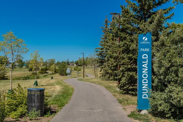 Dundonald Park Está Localizado Bairro Dundonald Saskatoon — Fotografia de Stock