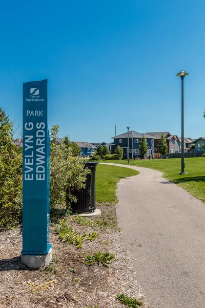 Parc Evelyn Edwards Est Situé Dans Quartier Stonebridge Saskatoon — Photo