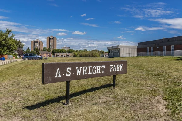 Wright Park Trova Nel Quartiere Eastview Saskatoon — Foto Stock