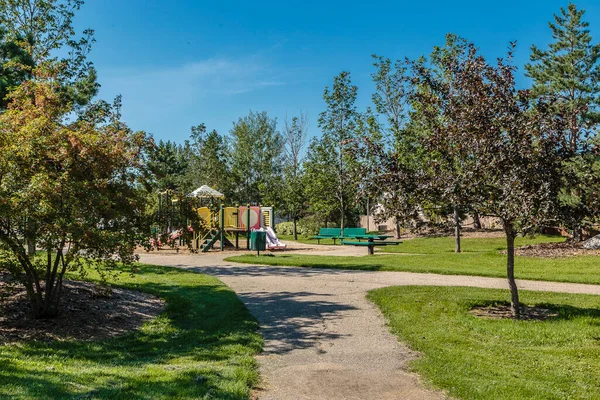 Christine Morris Park Znajduje Się Silverspring Dzielnicy Saskatoon — Zdjęcie stockowe