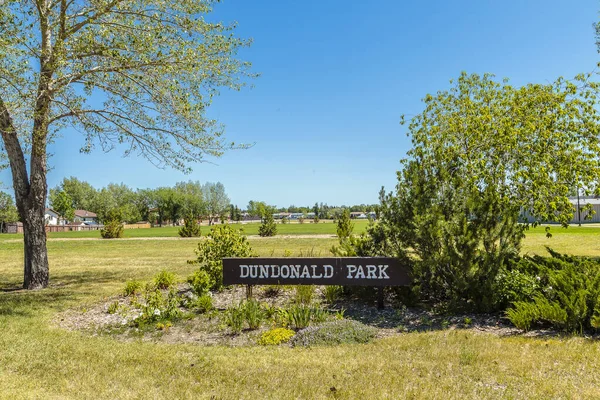 Dundonald Park Está Localizado Bairro Dundonald Saskatoon — Fotografia de Stock