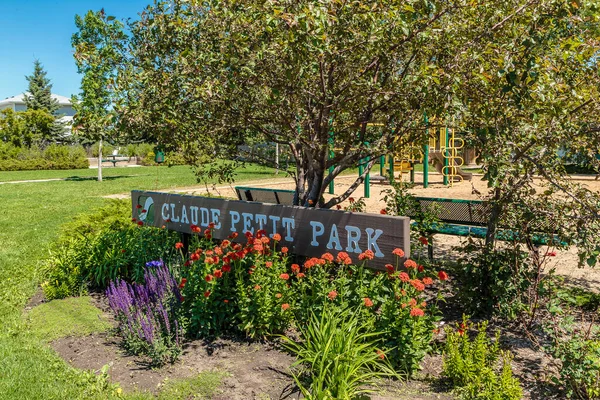 Claude Petit Park Található Dundonald Szomszédságában Saskatoon — Stock Fotó