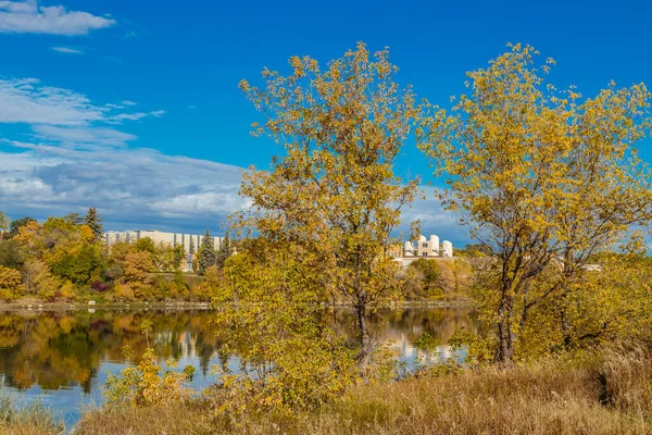 Meewasin Trail Ligger Längs Den Södra Saskatchewan Floden Genom Saskatoon — Stockfoto