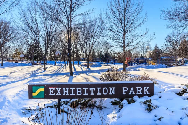 Exhibition Park is located in the Exhibition neighborhood of Saskatoon.