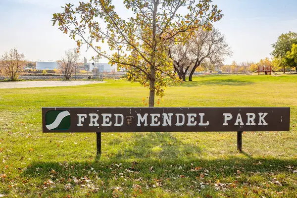 Fred Mendel Park Trova Nel Quartiere Pleasant Hill Saskatoon — Foto Stock
