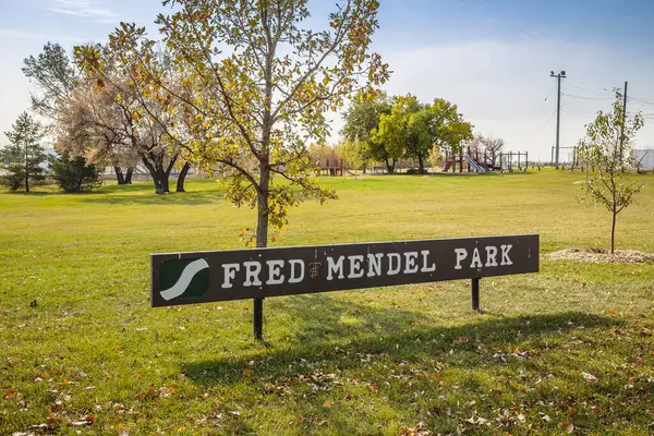 Fred Mendel Park Befindet Sich Pleasant Hill Viertel Von Saskatoon — Stockfoto