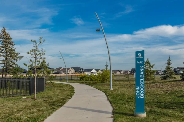 Der John Brockelbank Park Liegt Evergreen Viertel Von Saskatoon — Stockfoto
