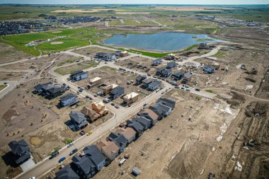 Saskatchewan, Saskatchewan 'da bir mahalle olan Brighton' un havadan görünüşü, şehrin doğu yakasındaki Holmwood Banliyö Geliştirme Bölgesi için planlanan birkaç topluluğun ilki..