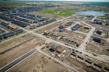 Saskatchewan, Saskatchewan 'da bir mahalle olan Brighton' un havadan görünüşü, şehrin doğu yakasındaki Holmwood Banliyö Geliştirme Bölgesi için planlanan birkaç topluluğun ilki..