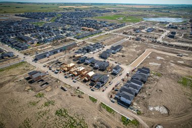 Saskatchewan, Saskatchewan 'da bir mahalle olan Brighton' un havadan görünüşü, şehrin doğu yakasındaki Holmwood Banliyö Geliştirme Bölgesi için planlanan birkaç topluluğun ilki..