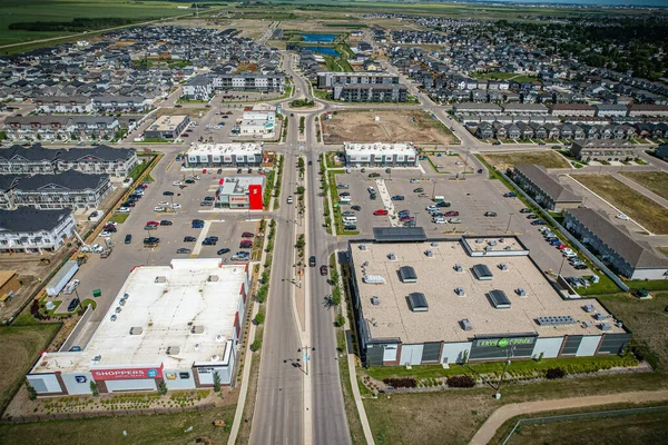 Aerial View Kensington Which Neighbourhood Located West Saskatoon Saskatchewan Canada — Stock Photo, Image