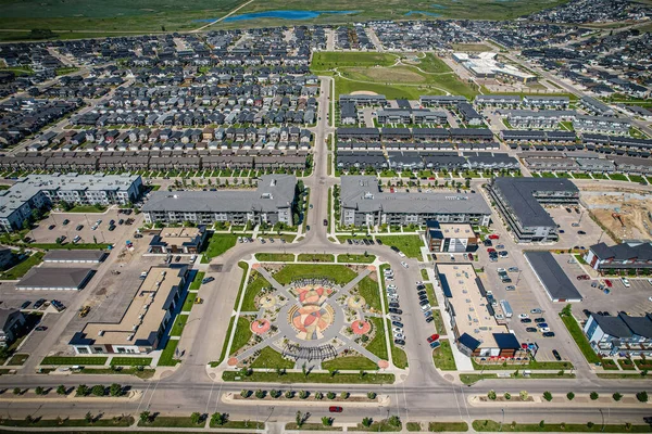 Saskatchewanlar Eşsiz Şehir Planlarını Doğal Güzelliklerini Gözler Önüne Sererek Saskatoon — Stok fotoğraf