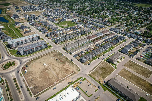 Aerial View Kensington Which Neighbourhood Located West Saskatoon Saskatchewan Canada — Stock Photo, Image