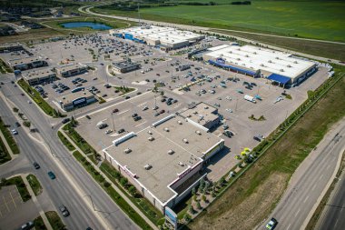 Saskatchewan, Saskatoon 'da bir alan olan Blairmore Suburban Development Area' nın havadan görüşü. Saskatoon 'un batı cemiyetinin bir parçasıdır.