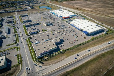 Saskatchewan, Saskatoon 'da bir alan olan Blairmore Suburban Development Area' nın havadan görüşü. Saskatoon 'un batı cemiyetinin bir parçasıdır.
