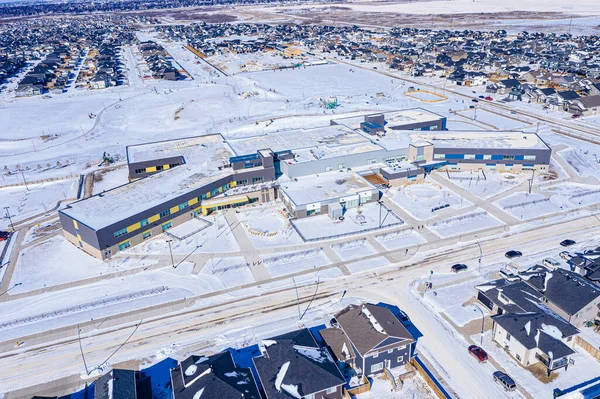 Evergreen Saskatoon Sk의 이미지 줄지어 현대적인 공간을 표시합니다 부동산 계획에 — 스톡 사진