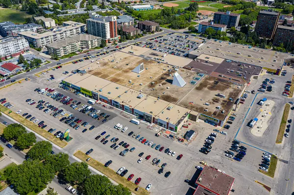 Aerial View Nutana Suburban Centre Area Saskatoon Aug 2020 — Stock Photo, Image