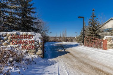 Gabriel Dumont Parkı Saskatoon 'da, Kanada kışın