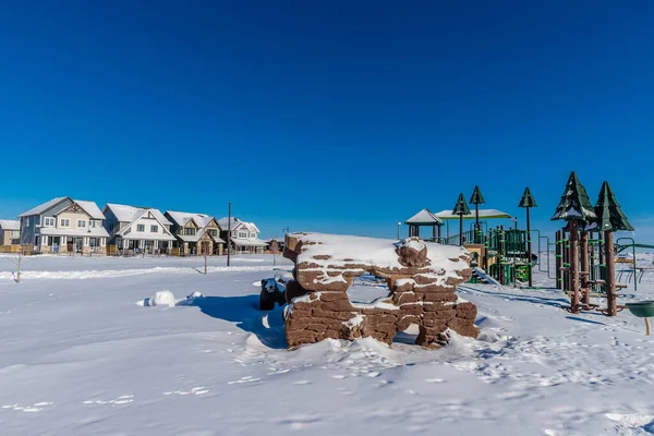 Experience the winter magic of Bear Paw Park in Saskatoon. This image captures the parks snowy landscape, frost-covered trees, and the serene beauty of a winters day in the city.