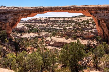 Natural Bridges National Monument is a U.S. National Monument located in Utah.  Owachomo is the smallest and thinnest of the three natural bridges here and is commonly thought to be the oldest. clipart