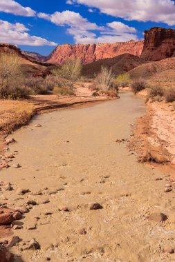 Bir nehir bir çöl manzarasında akar. Su kahverengi ve çamurlu, nehir kıyısındaki kayalar da pürüzlü ve pürüzlü. Sahne ıssız ve çorak, ne bir yaşam ne de bitki örtüsü var.