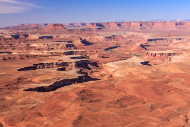 canyonlands Milli Parkı'ndan adanın gökyüzü ilçe, utah, ABD green river overlook Klasik görünümü.