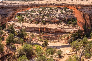 Natural Bridges National Monument is a U.S. National Monument located in Utah.  Owachomo is the smallest and thinnest of the three natural bridges here and is commonly thought to be the oldest. clipart