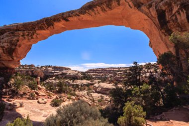 Natural Bridges National Monument is a U.S. National Monument located in Utah.  Owachomo is the smallest and thinnest of the three natural bridges here and is commonly thought to be the oldest. clipart