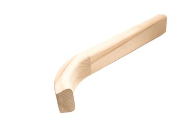 Eğri uçlu tahta bir nesne. Tahta bir sopa. Sopa uzun ve ince.