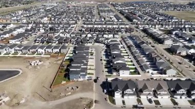 Explore Brighton in Saskatoon from above with 4K drone views of residential streets, parks, and amenities.