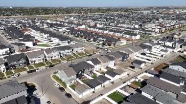 Explore Brighton in Saskatoon from above with 4K drone views of residential streets, parks, and amenities.