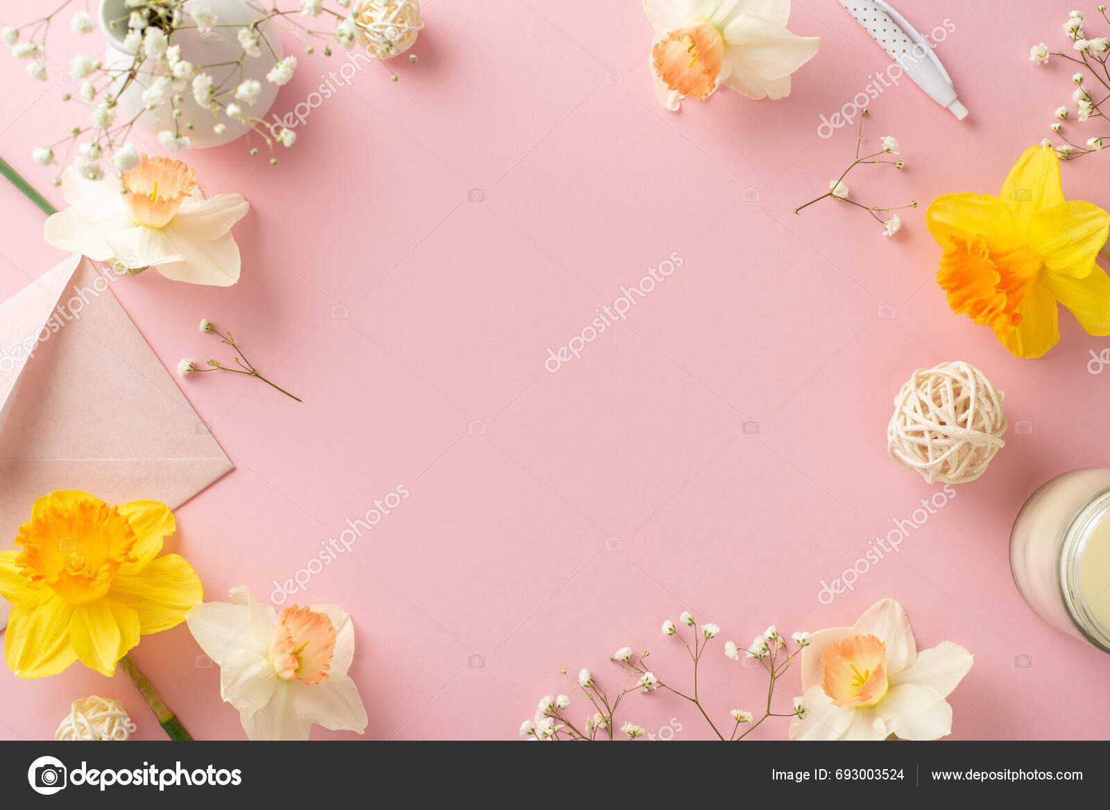 Create Spring Inspired Love Letter Express Your Feelings High Angle