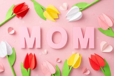 Anneler Günü sürprizi, üst düzey origami çiçekleri, kalın 