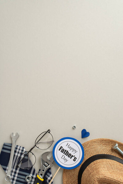 Una Creativa Imagen Temática Vertical Del Día Del Padre Con — Foto de Stock