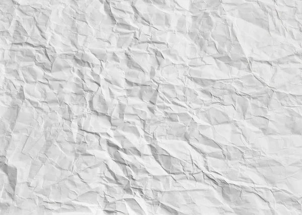 Beyaz Buruşmuş Kağıt Doku Arkaplanı — Stok fotoğraf