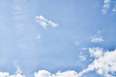 Güneşli bir günde bulutlu güzel mavi gökyüzü