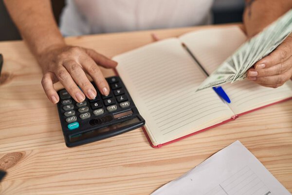 Middle age woman ecommerce business worker accounting economy at office