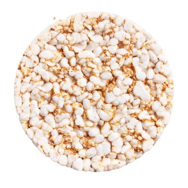  İzole edilmiş beyaz arka planda nefis bir pirinç keki.