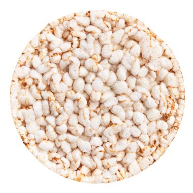  İzole edilmiş beyaz arka planda nefis bir pirinç keki.