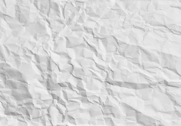 Bílá Zmačkaný Papír Textura Pozadí — Stock fotografie