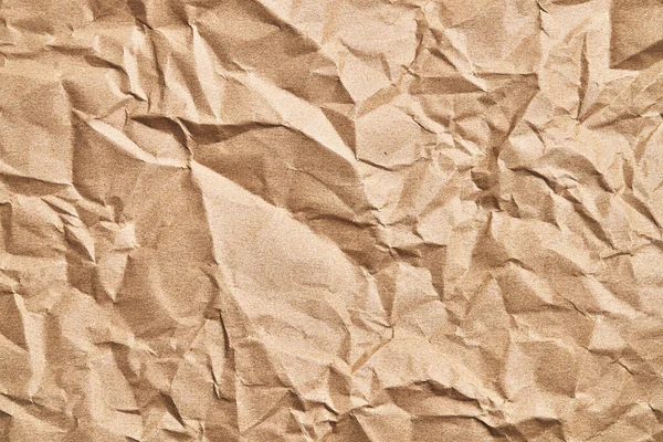 Brown Crumpled Fundo Textura Papel — Fotografia de Stock