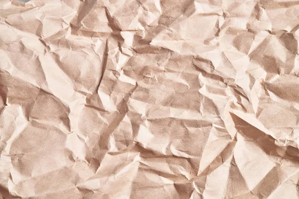 Brun Skrynkligt Papper Textur Bakgrund — Stockfoto